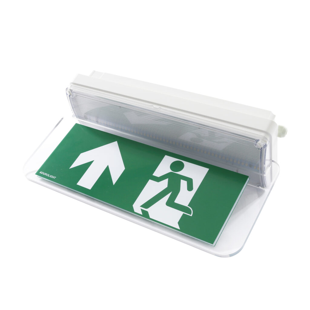 Prague armatuur met groen pictogram voor vluchtwegaanduiding