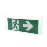 Vluchtwegpictogram met pijl naar rechts in een wit frame