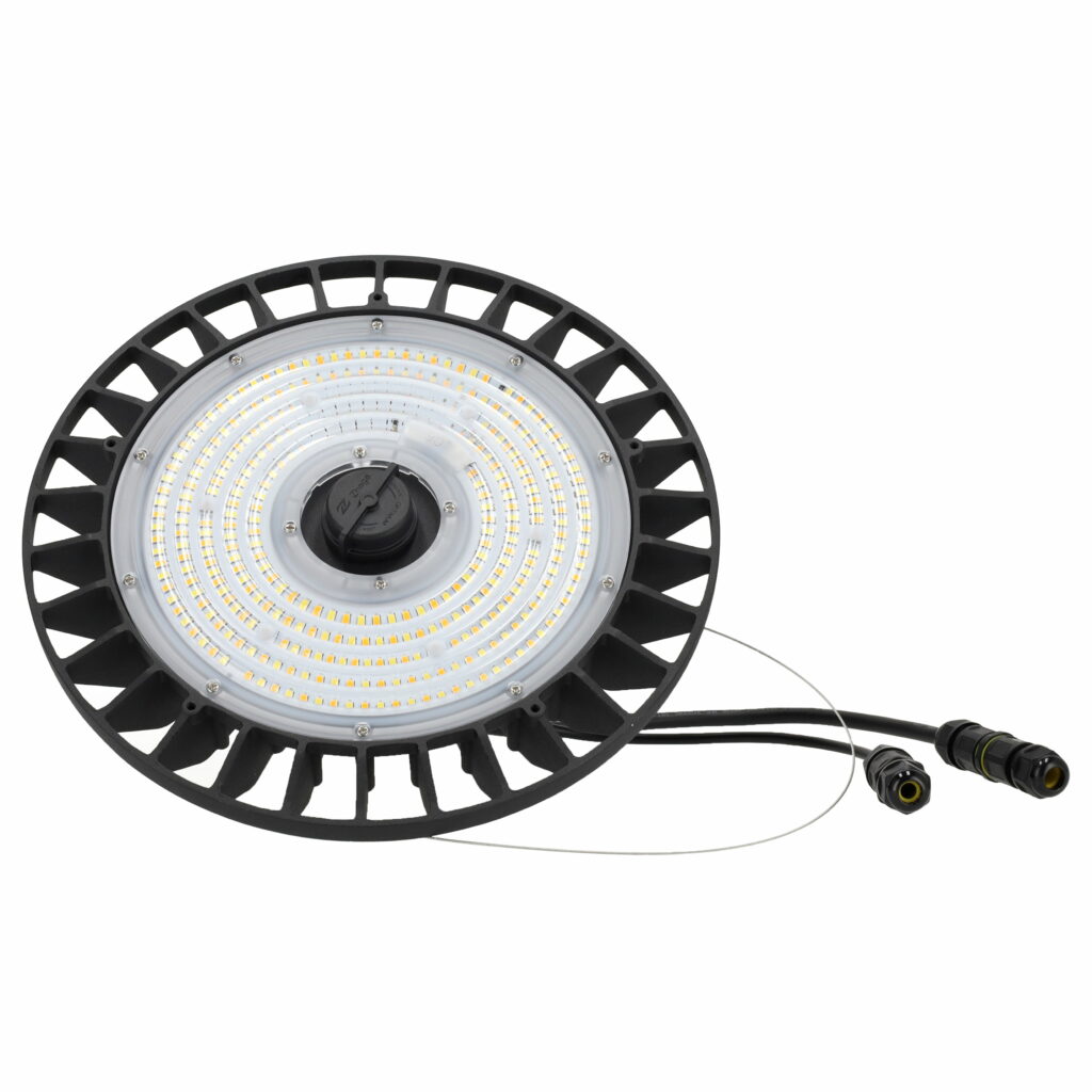 Onderzijde van de Malaga high-bay met de LED-module